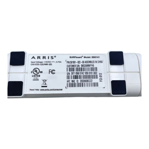 ARRIS Motorola  SURFboard SB6141 Docsis 3.0 Cable Modem With Power supply - Picture 3 of 3